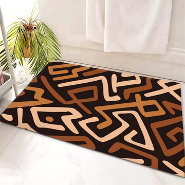 African Bathroom Rug Kuba Print (LARGER SIZES AVAILABLE)