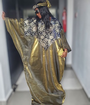 Nala African Queen Luxury Embroidered Boubou WITH Headpiece For Weddings/Special occasions