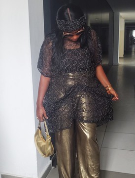 Wunmi Unique Two-Piece Set WITH Scarf for Weddings/ Special occasions/Plus Size