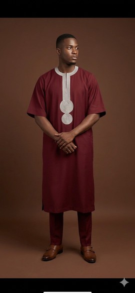 Royal Burgundy Senator Kaftan