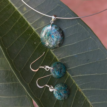 Round Stone Jewelry Set