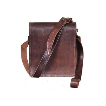 sac à bandoulière vrai cuir Marron