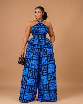 Ensemble asymétrique deux pièces à motifs