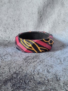OBA TOGUH BLACK bracelet in WAX fabric-loincloths