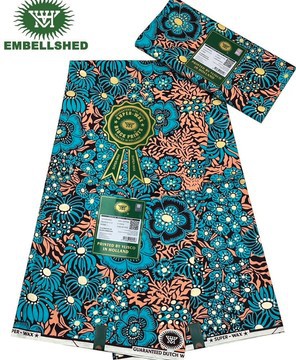 Embellished Ankara Wax Fabric 6 yards/African Fashion/ African fabric/ African dress