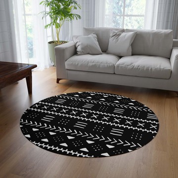 African Round Rug For Living Room (LARGER SIZES AVAILABLE)