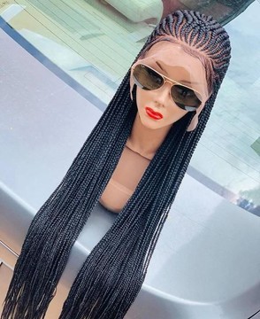 Enem all back ghana braided wig with frontal, for all skin type, African shop