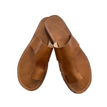 Very high quality men's fashion brown real leather sandal