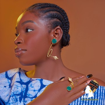 Magnificent green “Djatou” jewelry set