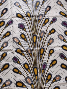 COUPON FABRIC WAX AFRICAN WEDDING FLOWER PATTERN