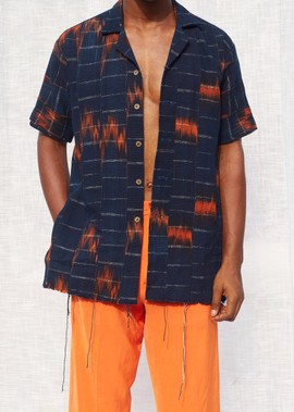 SOYAYYA Indigo Lapel Shirt