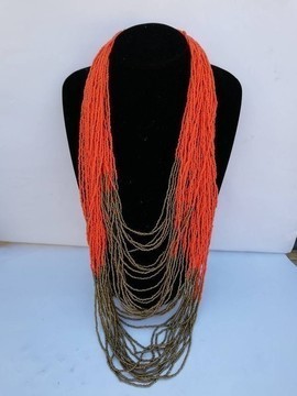 Collier de perles africain à franges, cadeau de Noël pour elle, bijoux africains, collier tribal romantique