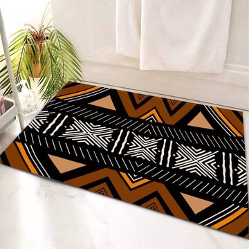 Tribal Unique Bath Mats | Zigzag Pattern Bath Rugs (LARGER SIZES AVAILABLE)
