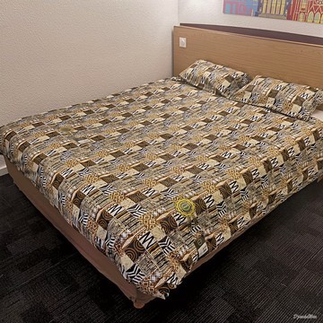 Housse de couette 240x260 + 2 oreillers en tissu pagne wax