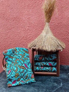 Wax Ankara fabrics 6 yards pure cotton "okra"