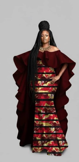 Espresso Majesty Cascading Ruffle Gown