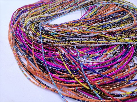 Set of 100 Wholesale waist beads , tummy beads , waist belly chains , african beads
