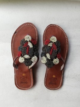African Masai sandals, Beaded sandals, Beach Sandals, Women Sandals, Leather sandals, Boho sandals