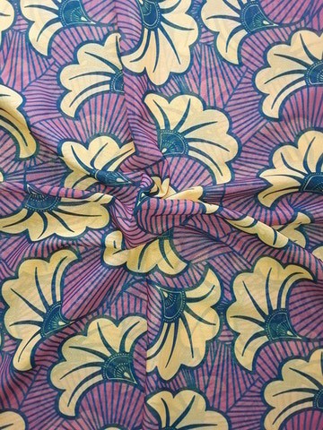 african wax fabric fluid silk fabric Pattern: wedding flower