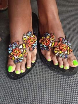 African Women maasai sandals/feb2021/newstock/leather/flat sandals