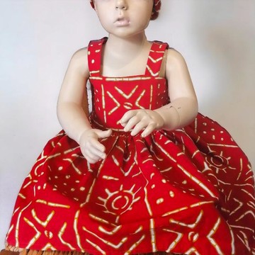"Aby Chérie" bogolan girl dress