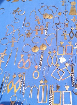 Boucles d'oreilles africaines/ bijoux pour femmes/ boucles d'oreilles faites à la main