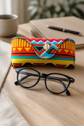 * Handmade glasses case – African style