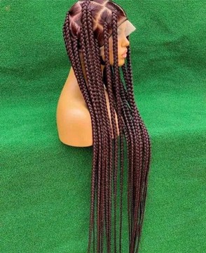 Jumbo knotless braids with full lace wig