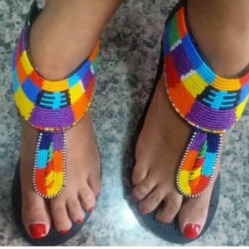 Maasai sandals, summer sandals,beach sandals, beaded sandals, gift for her,african sandals