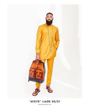 A yellow senator kaftan “Ayeye” Ijade 20/21