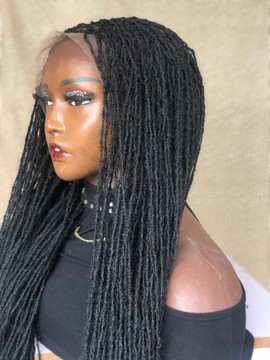 Full lace micro locs, Sisterlocs ,Skinny locs Wig For Black Women
