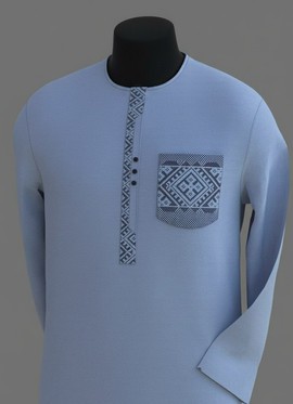 Tunique traditionnelle bleue élégante