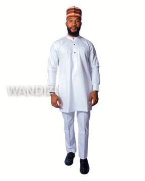 Costume traditionnel africain blanc, vêtements pour hommes africains, hommes africains de mariage