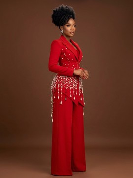 Ensembles avec ornementations, perles scintillantes et pantalon à jambes larges lYea