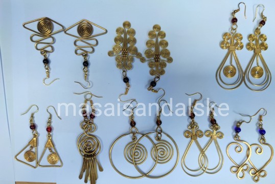Brass earrings , brass and bone earrings , Wholesale brass earrings
