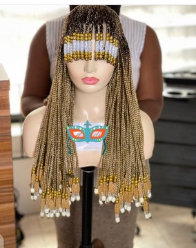 Adago braided fringe with beads
