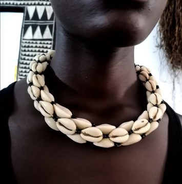 Cowrie choker necklace