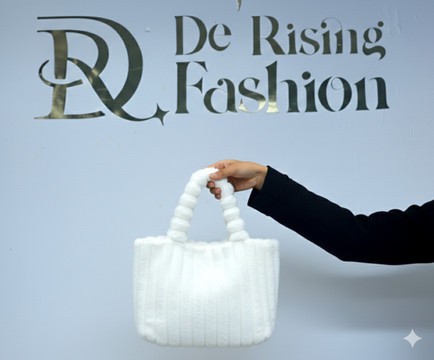Sac cabas chic en polaire blanche