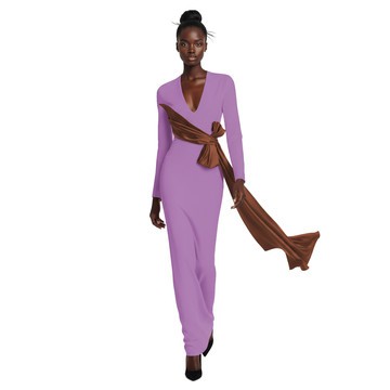 Robe drapée longue Maison Aria Tamara - FW23/24