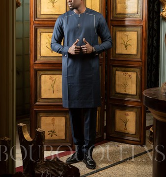 Navy Blue Damaran Boubou