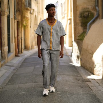 Chemise en pagne tissé - pánu di téra