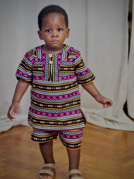 Musa Ensemble en tissu wax africain pour garcon