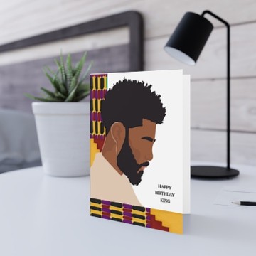 Happy Birthday King Card | Birthday Greeting Card for Him, Dad, Son, Husband or Friend