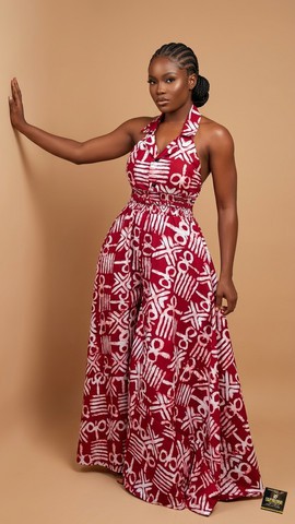 Adire Halter Jumpsuit