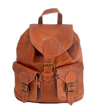 100% handmade high quality genuine leather backpack.