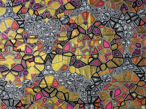 Tissu wax africain Ankara fabric imprimée wax motif: imprimée coton satin