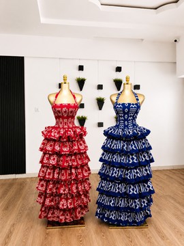 Robe longue africaine en wax à épaules dénudées pour femme, robe d’invitée de mariage en imprimé africain