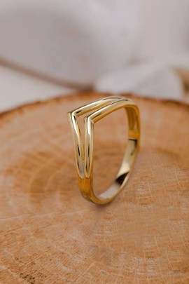 14k Yellow Gold Dainty Engagement/Wedding Rings