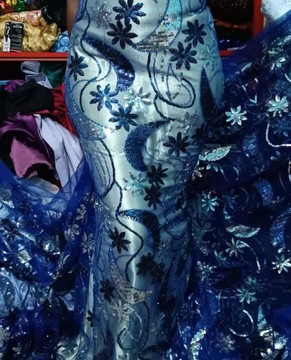 Échantillon de tissu en dentelle, 5 yards