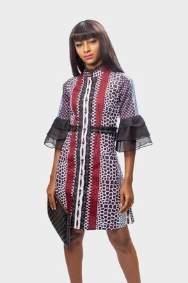 Ankara Organza Dress, African Print Dress, Ankara Dress